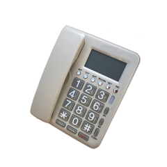 ABS Material Wired Corded Telephone with Big LCD Display and Dual Mode Caller ID Landline Telephone No Battery Needed (PA080)