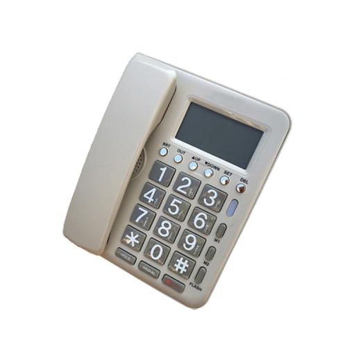 ABS Material Wired Corded Telephone with Big LCD Display and Dual Mode Caller ID Landline Telephone No Battery Needed (PA080)