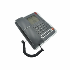 Anrufer-ID-Telefono mit großem LCD-Display für den Desktop mit Freisprecheinrichtung und schnurgebundenem Festnetztelefon für den Heimgebrauch (PA075)