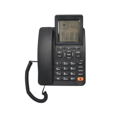 Teléfono fijo con pantalla Super LCD de identificador de llamadas y altavoz manos libres y función de marcación rápida de espera de CAL (PA093)