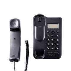 El teléfono fijo básico con cable más barato de China con identificador de llamadas LCD Pantalla de número de llamada entrante y función de montaje en pared (PA102)