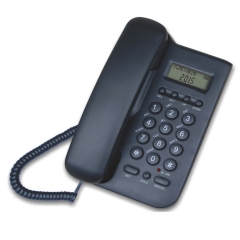 Einfachstes analoges Basis-Anrufer-ID-Telefon mit LCD-Anzeige der ausgehenden Rufnummer und Wahlwiederholungsfunktion (PA102B)