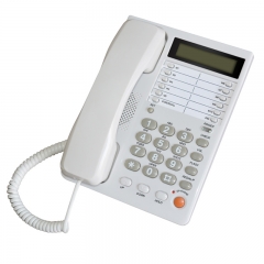 Desktop Office Basic Schnurgebundenes Telefon mit Anrufer-ID und 8 Gruppen One-Touch-Speichertasten und blauer Hintergrundbeleuchtung, keine Batterie erforderlich (PA099)