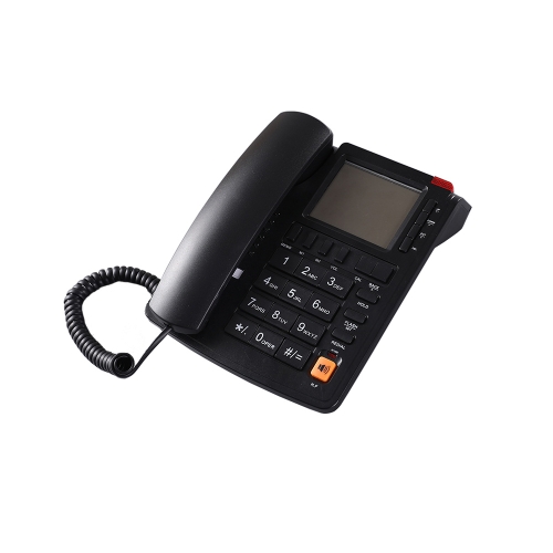 China Corded Desk Phone Super Oversized LCD Caller ID Telephone with Blue Backlight and Two-Way Speakerphone Factory (PA096)