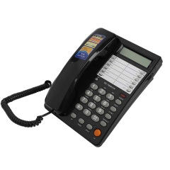 Desktop Office Basic Corded Telephone with Caller ID and 8 Groups One-Touch Memory Buttons and Blue Backlight No Need Battery (PA099)