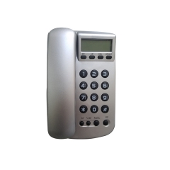 Teléfono de identificación de llamadas de línea fija de negocios montable en la pared con diseño sin batería y funciones de altavoz bidireccional (PA103)