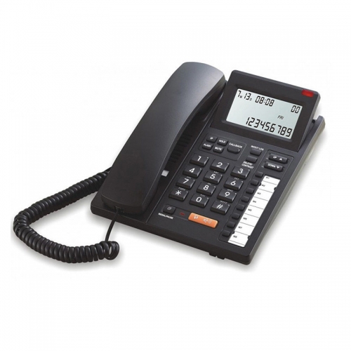 Classical Extra-Large Tilt Display Corded Telephone With Head Up LCD and Wired Telephone With Speaker Voice Recorder and Calculator (PA112)