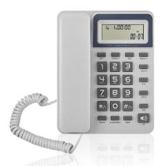 Home Wired Corded Caller ID Telephone and Desktop Caller ID Single Line Integrated Landline Telephone With Call Blocking (PA108)
