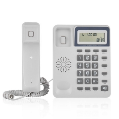 Home Wired Corded Caller ID Telephone and Desktop Caller ID Single Line Integrated Landline Telephone With Call Blocking (PA108)
