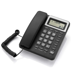 Home Wired Corded Caller ID Telephone and Desktop Caller ID Single Line Integrated Landline Telephone With Call Blocking (PA108)