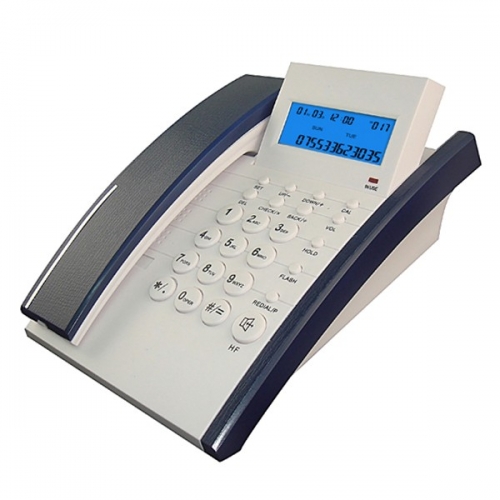 Modern Fixed Landline Head Up LCD Caller ID Telephone For Office Hotel Business with Date Time CAL Made in China (PA124)