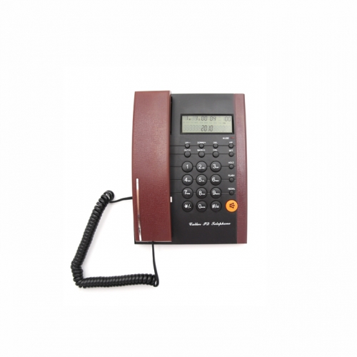 China Classical Home Wired Caller ID Phone With Speakerphone and Analog Telefon With Alarm Clock Calculator OEM Factory (PA125)