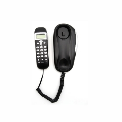 Wall Mounted Landline Small Extension Telephone and FSK DTMF Supported Caller ID Trimline Telephone With Anti-Jamming Function (PA049)