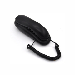Teléfono de línea delgada con cable de China para centro de llamadas bancarias con montaje en pared y función ajustable de volumen de timbre Fábrica (PA019)