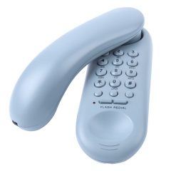 Trimline Landline Telephone With 7 Feet Cord and No AC Power Battery Required Wall Mountable Telephone For Hotel Use (PA019B)