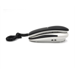 Desktop Fashionable Transparent Buttons Trimline Telephone with Redial Mute and No Need Battery Easy To Operate Space Saving (PA063)