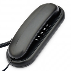 Brasilianisches meistverkauftes schnurgebundenes Slimline-Hörertelefon zur Wandmontage funktioniert bei Stromausfällen mit Wahlwiederholungspause (PA062)