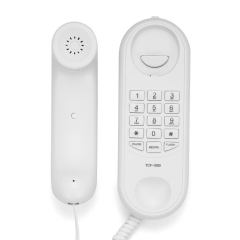 Brasilianisches meistverkauftes schnurgebundenes Slimline-Hörertelefon zur Wandmontage funktioniert bei Stromausfällen mit Wahlwiederholungspause (PA062)