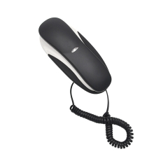 Teléfono Trimline con botones transparentes de moda de escritorio con silencio de rellamada y sin necesidad de batería Fácil de operar Ahorro de espacio (PA063)