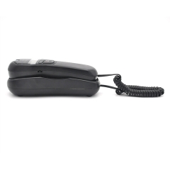 China Wall Mountable Trim Style Analog Caller ID Telephone With Call Waiting Redial Mute and No Ac Power Required Factory (PA065)
