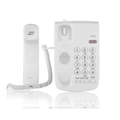 ABS Material Corded Basic Telephone with Mute Pause and Visual Red LED Ringer Indicator with Wall Mountable For Brazil Market (PA149C)