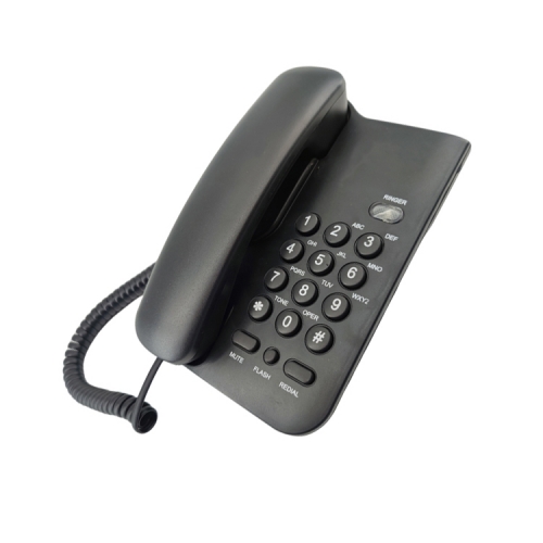 Tragbares Festnetztelefon zum Aufhängen an der Wand und kleines Nebenstellentelefon mit UK-Telefonkabel für den Hotelgebrauch (PA016B)