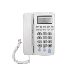 China Hot Sale Panasonics Design Corded Caller ID Phone With Customized LCD Display Adjustment And Office Analog Telephone No Need Battery (PA110)
