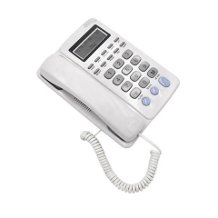 China Hot Sale Panasonics Design Corded Caller ID Phone With Customized LCD Display Adjustment And Office Analog Telephone No Need Battery (PA110)