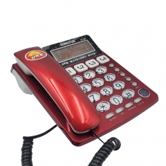 High Quality KC Certified Corded Basic Caller ID Telephone Factory And Big Transparent Buttons Landline Telefon Have Speakerphone (PA5003)