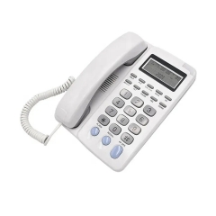 China Hot Sale Panasonics Design Corded Caller ID Phone With Customized LCD Display Adjustment And Office Analog Telephone No Need Battery (PA110)