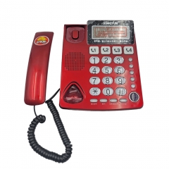 High Quality KC Certified Corded Basic Caller ID Telephone Factory And Big Transparent Buttons Landline Telefon Have Speakerphone (PA5003)