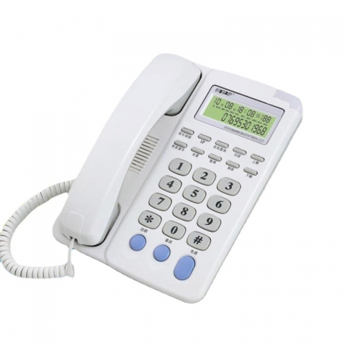 China Hot Sale Panasonics Design Corded Caller ID Phone With Customized LCD Display Adjustment And Office Analog Telephone No Need Battery (PA110)