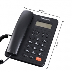 High Quality Simple Home Landline Caller ID Telephone And Office Analog Phone With adjustable Speakerphone And CAL Function For Home Office Hotel (PA141)