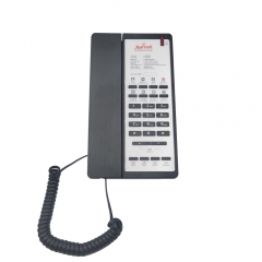Cost - Effective Single Line Hotel Lobby Phone and Wall Mountable Guest Room Corded Telephony with Quick Dial One Touch Memory Buttons (PA042)