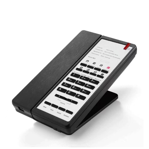 Cost - Effective Single Line Hotel Lobby Phone and Wall Mountable Guest Room Corded Telephony with Quick Dial One Touch Memory Buttons (PA042)