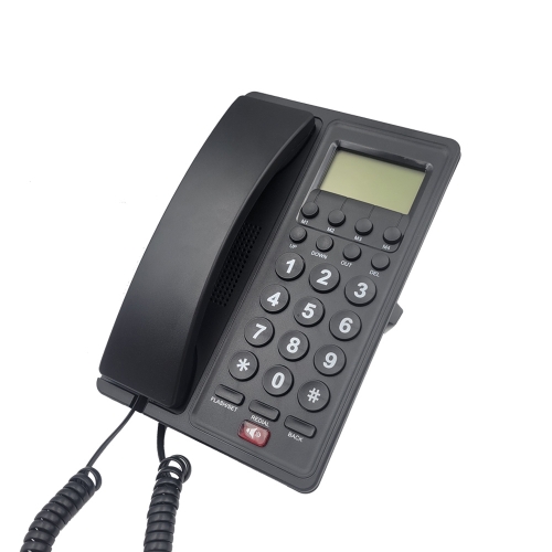 China Factory Direct Wired Hotel Lobby Caller ID Telephone Plastic Material With LCD Display Adjustment And Custom Logo Printing (PA045B)
