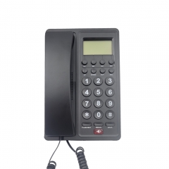 China Factory Direct Wired Hotel Lobby Caller ID Telephone Plastic Material With LCD Display Adjustment And Custom Logo Printing (PA045B)