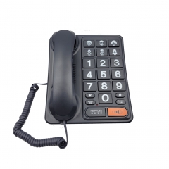 Schnurgebundenes Großtastentelefon mit 6 Zielwahltasten und Wahlwiederholungsfunktion für Senioren und Sehbehinderte (PA034)