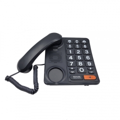 Schnurgebundenes Großtastentelefon mit 6 Zielwahltasten und Wahlwiederholungsfunktion für Senioren und Sehbehinderte (PA034)
