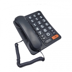 Schnurgebundenes Großtastentelefon mit 6 Zielwahltasten und Wahlwiederholungsfunktion für Senioren und Sehbehinderte (PA034)