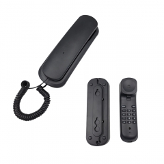 Slim Wall-Mounted TrimLine Corded Telephone with Redial Function Suitable for Small Spaces and Hotels or Offices (PA067)
