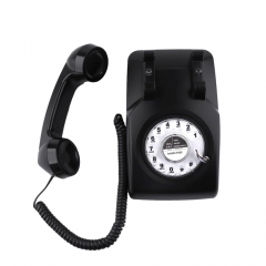 Retro-Telefon im altmodischen Stil mit Wählscheibe, mechanischem Klingelton und Freisprecheinrichtung für freihändige Kommunikation (PA188B)