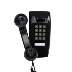 Trimline Retro-Analog-Hoteltelefon zur Wandmontage mit hochwertigem Metallsockel und anpassbarer galvanisierter Farbe (PA193)