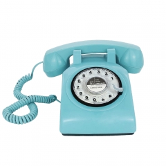 Retro-Telefon im altmodischen Stil mit Wählscheibe, mechanischem Klingelton und Freisprecheinrichtung für freihändige Kommunikation (PA188B)