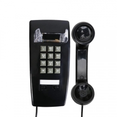 Trimline Retro-Analog-Hoteltelefon zur Wandmontage mit hochwertigem Metallsockel und anpassbarer galvanisierter Farbe (PA193)