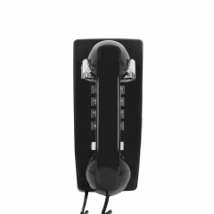 Trimline Retro-Analog-Hoteltelefon zur Wandmontage mit hochwertigem Metallsockel und anpassbarer galvanisierter Farbe (PA193)