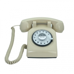 Retro-Telefon im altmodischen Stil mit Wählscheibe, mechanischem Klingelton und Freisprecheinrichtung für freihändige Kommunikation (PA188B)