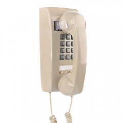 Trimline Retro-Analog-Hoteltelefon zur Wandmontage mit hochwertigem Metallsockel und anpassbarer galvanisierter Farbe (PA193)