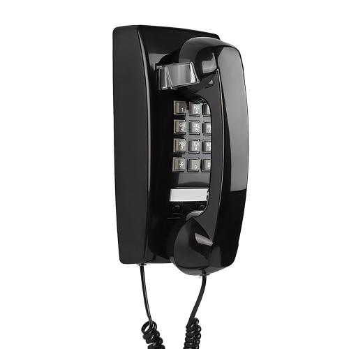 Trimline Retro-Analog-Hoteltelefon zur Wandmontage mit hochwertigem Metallsockel und anpassbarer galvanisierter Farbe (PA193)