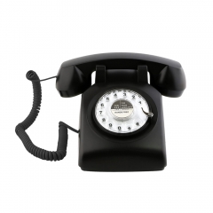 Retro-Telefon im altmodischen Stil mit Wählscheibe, mechanischem Klingelton und Freisprecheinrichtung für freihändige Kommunikation (PA188B)